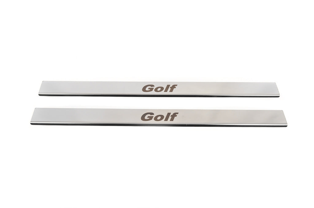 Door Sill Protectors Coupe Carmos (2 pcs, stainless steel) for Volkswagen Golf 4 1997-2006 - image 2