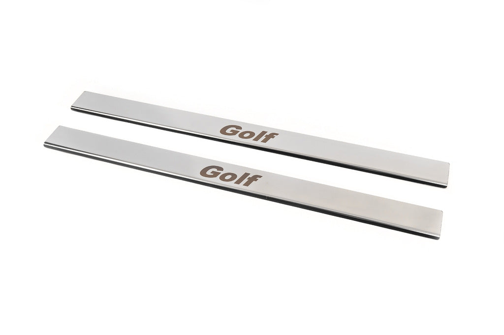 Door Sill Protectors Coupe Carmos (2 pcs, stainless steel) for Volkswagen Golf 4 1997-2006 - image 1