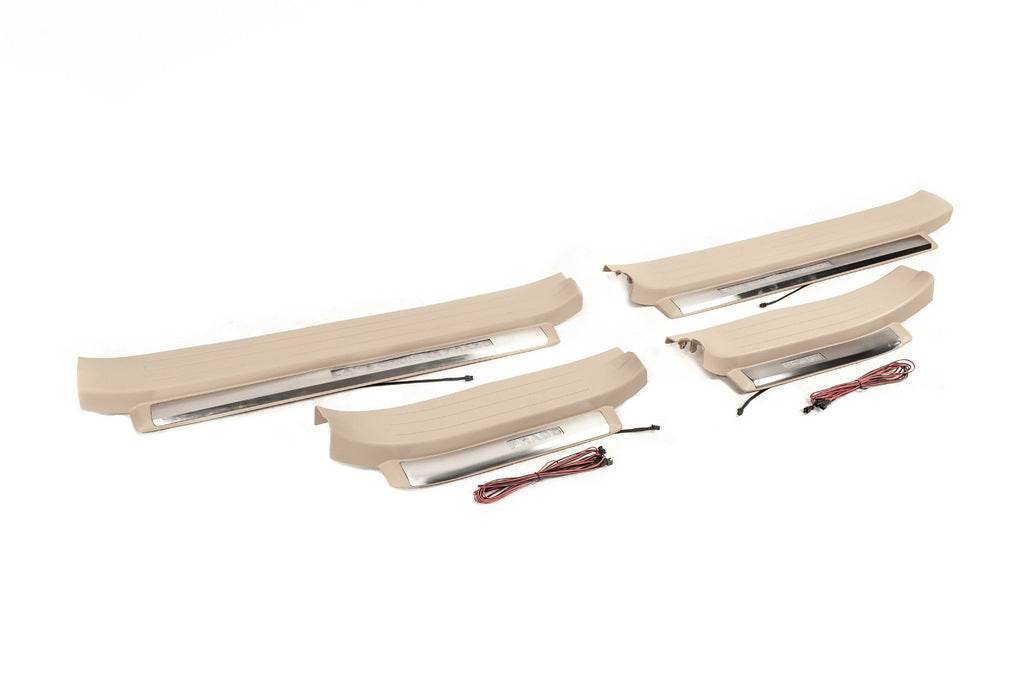 Sills, illuminated (beige) for Toyota Land Cruiser Prado 150 - Reelken Auto