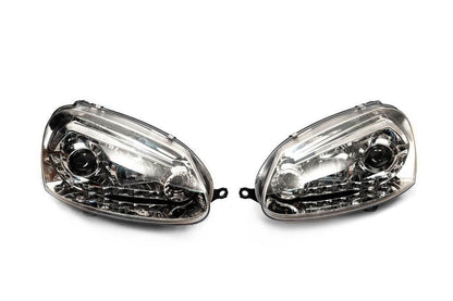 Front optics with LED lights Silver (2 pcs) for Volkswagen Golf 5 - Reelken Auto