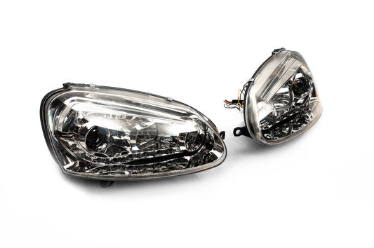 Front headlights with LED lights Silver (2 pcs) for Volkswagen Golf 5 2003-2009 - image 2