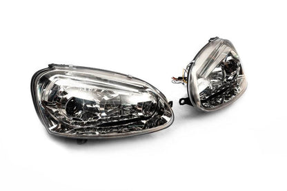 Front optics with LED lights Silver (2 pcs) for Volkswagen Golf 5 - Reelken Auto