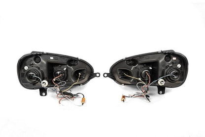 Front optics with LED lights Silver (2 pcs) for Volkswagen Golf 5 - Reelken Auto