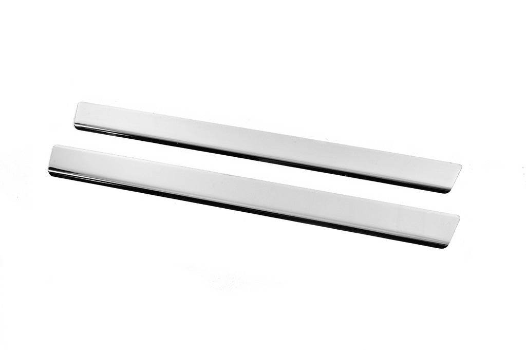 Door sill plates Carmos V3 (2 pcs, stainless steel) for Citroen Berlingo 1996-2008 - Reelken Auto