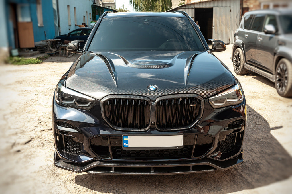 Front Lip Paradigm V-2 (2018-2022, Real Carbon) for BMW X5 G05 2019–2026 - image 4