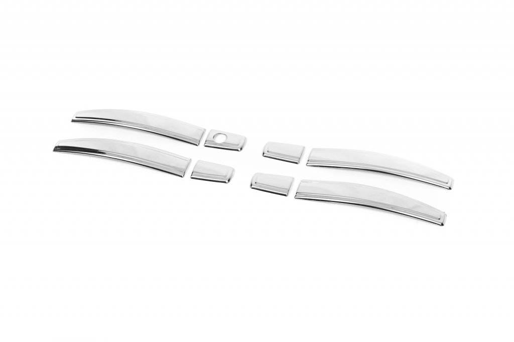 Covers for handles NARROW (4 pcs., Stainless., Omsa) for Chevrolet Aveo T300 2011-2020 - Reelken Auto