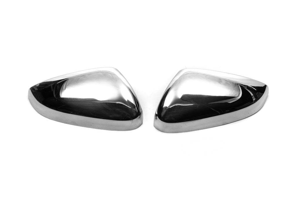 Covers for mirrors (2 pcs, stainless steel) for Peugeot 3008 2016-2023 - Reelken Auto