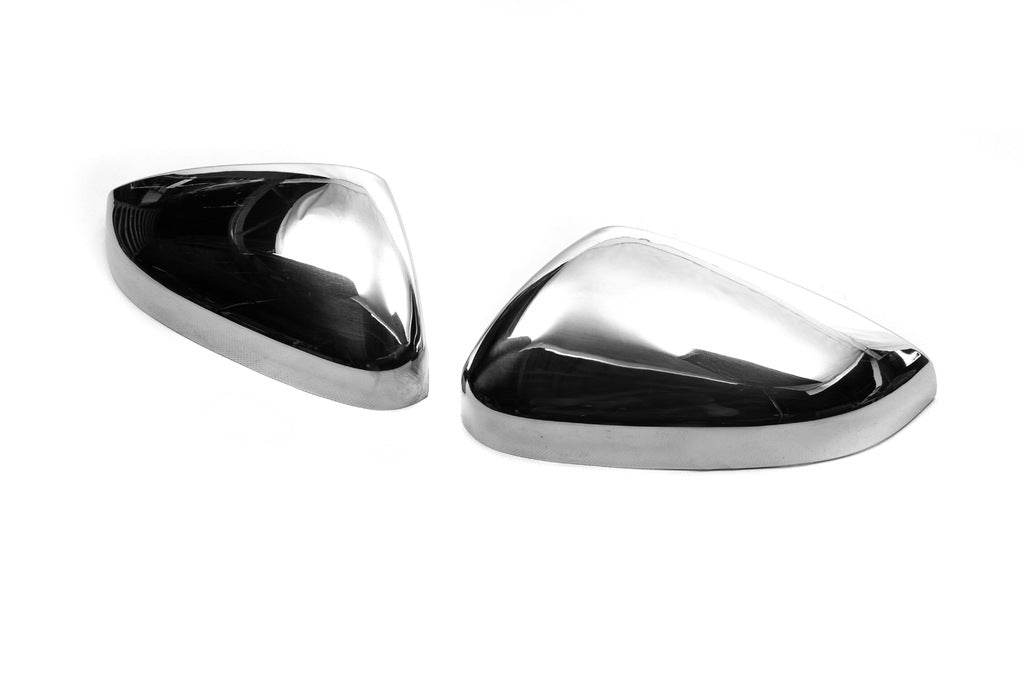 Covers for mirrors (2 pcs, stainless steel) for Peugeot 3008 2016-2023 - Reelken Auto