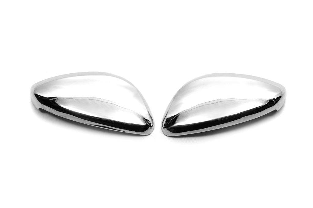 Covers for mirrors (2 pcs, stainless steel) for Peugeot 208 2019↗ - Reelken Auto