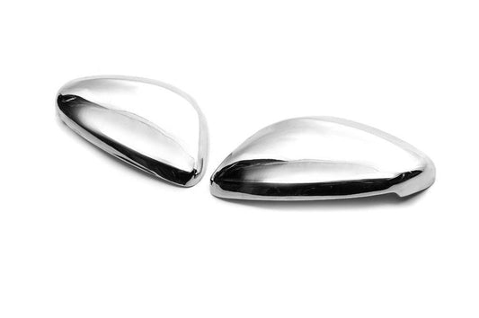 Covers for mirrors (2 pcs, stainless steel) for Peugeot 208 2019↗ - Reelken Auto
