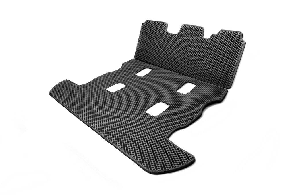 Trunk mat 2 pcs (EVA, 7 seats, black) for Toyota Land Cruiser 200 - Reelken Auto
