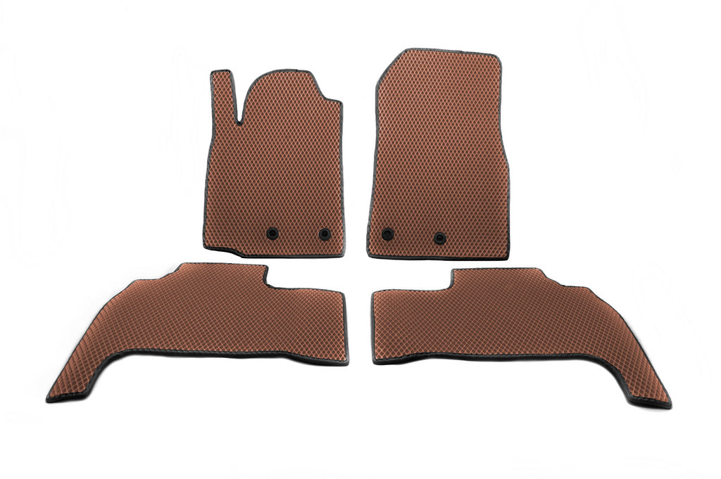 Polyurethane Floor Mats (2012-2021, EVA, Brick Red) for Toyota Land Cruiser 200 2007-2021 - image 1