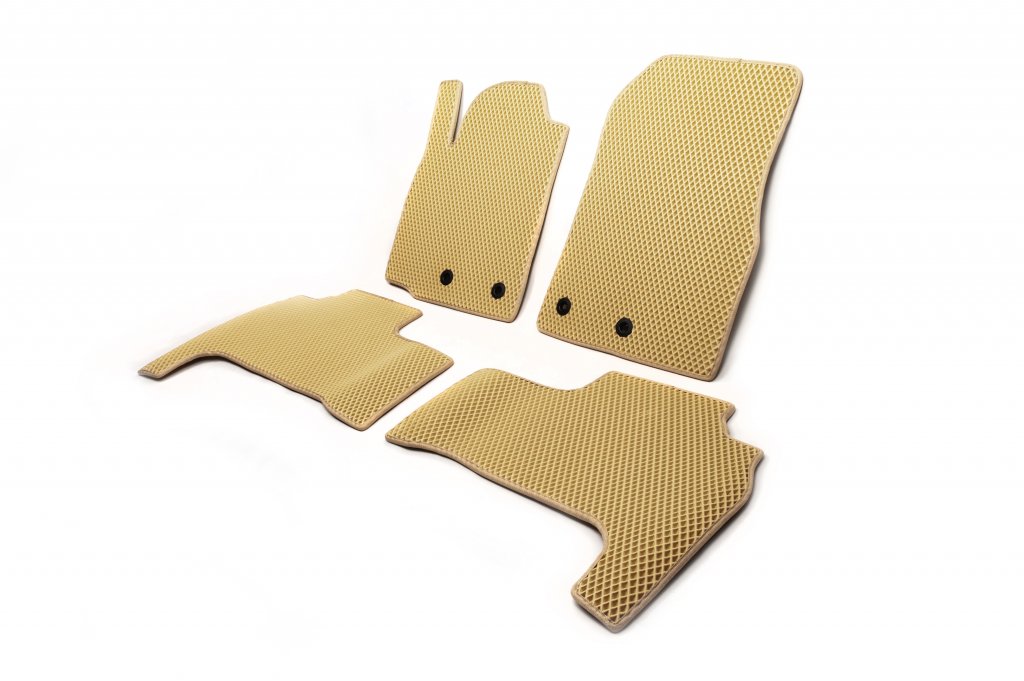 EVA Floor Mats Polyurethane (2012-2021, beige) for Toyota Land Cruiser 200 2007-2021 - image 1