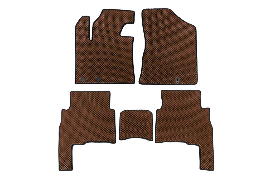 Floor Mats 2009-2012 (EVA, Brown) for Kia Sorento II XM 2009-2014 - image 1