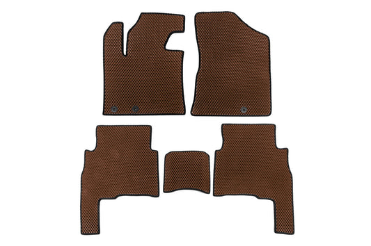 Floor Mats 2009-2012 (EVA, Brown) for Kia Sorento II XM 2009-2014 - image 1