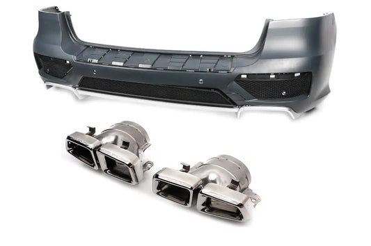 Rear bumper assembled (AMG ML63 style, for ML) for Mercedes GLE/ML сlass W166 2011-2018 - image 1