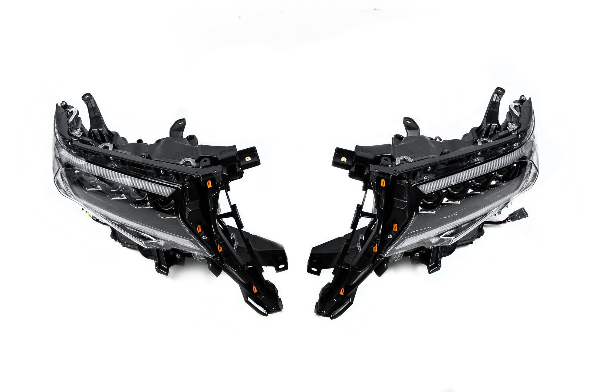 Front optics Lexus-design 4-LED V2 (2017+, 2 pcs) for Toyota Land Cruiser Prado 150 - image 1