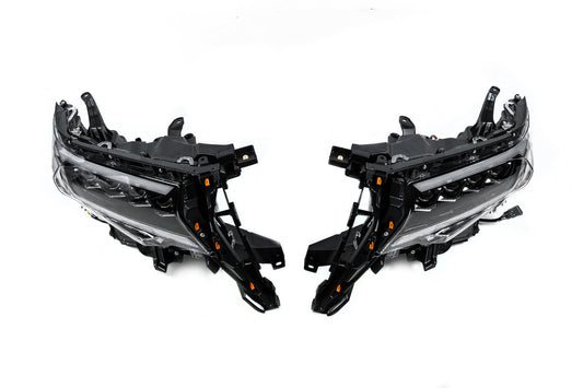 Front optics Lexus-design 4-LED V2 (2017+, 2 pcs) for Toyota Land Cruiser Prado 150 - image 1