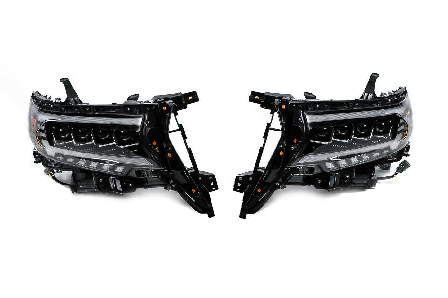 Front optics Lexus-design 4-LED V2 (2017+, 2 pcs) for Toyota Land Cruiser Prado 150 - image 3