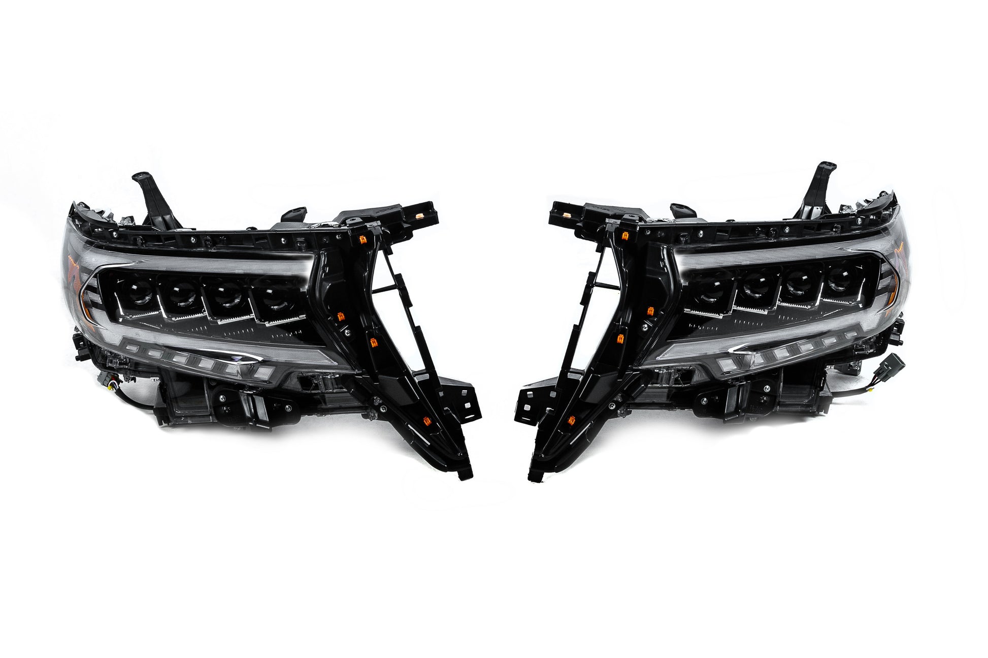 Front optics Lexus-design 4-LED V2 (2017+, 2 pcs) for Toyota Land Cruiser Prado 150 - image 3
