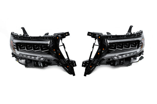 Front Headlights Lexus-Design 4-LED V2 (2017+, 2 pcs) for Toyota Land Cruiser Prado 150 2009-2023 - image 2