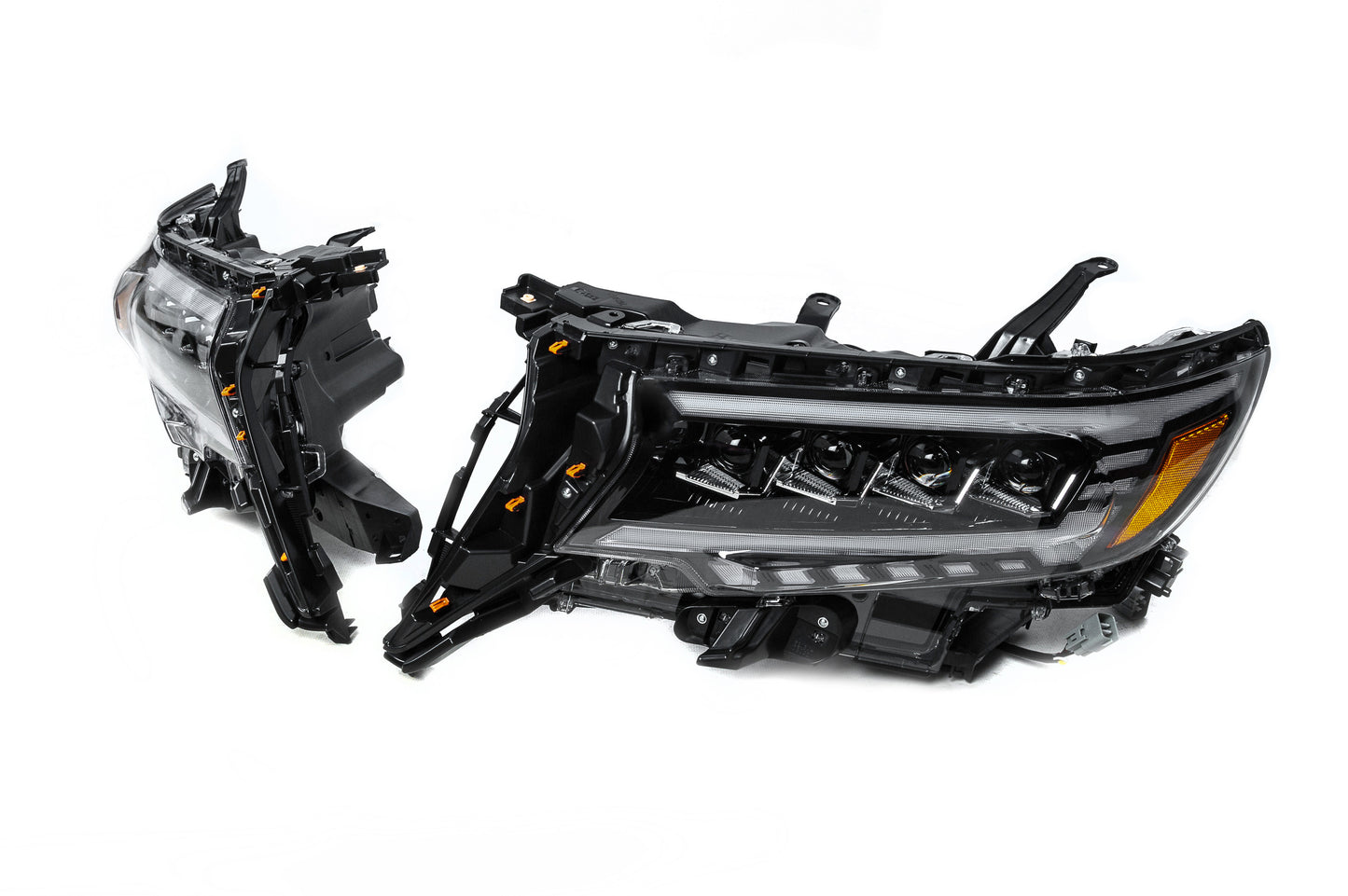 Front optics Lexus-design 4-LED V2 (2017+, 2 pcs) for Toyota Land Cruiser Prado 150 - image 2