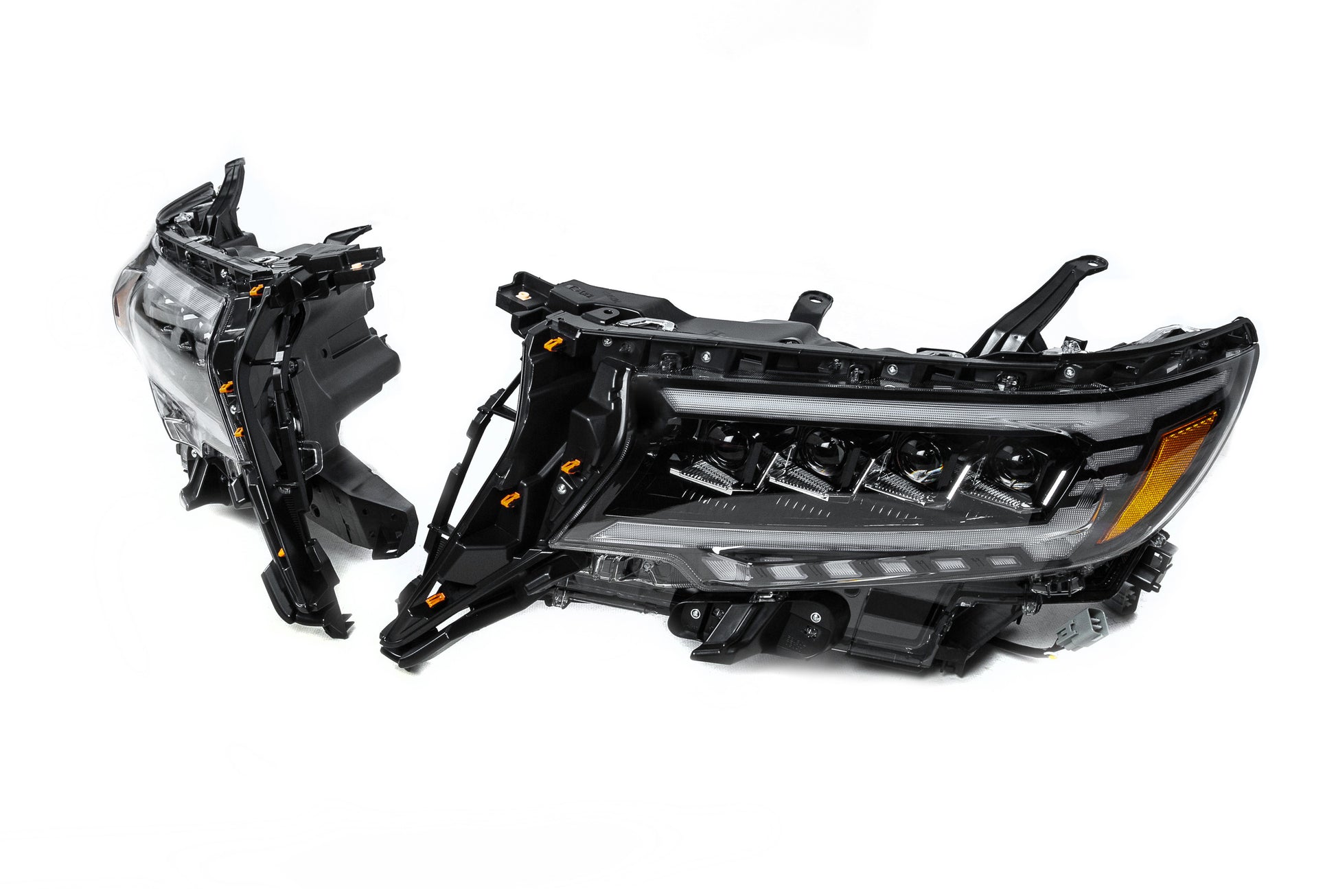 Front optics Lexus-design 4-LED V2 (2017+, 2 pcs) for Toyota Land Cruiser Prado 150 - image 2