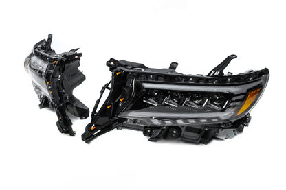 Front optics Lexus-design 4-LED V2 (2017+, 2 pcs) for Toyota Land Cruiser Prado 150 - image 2