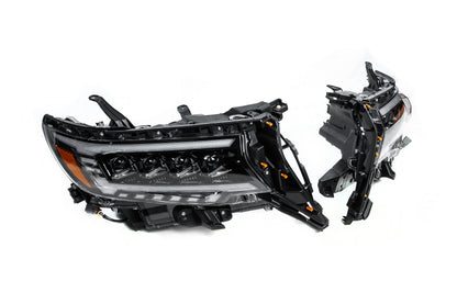 Front Headlights Lexus-Design 4-LED V2 (2017+, 2 pcs) for Toyota Land Cruiser Prado 150 2009-2023 - image 5