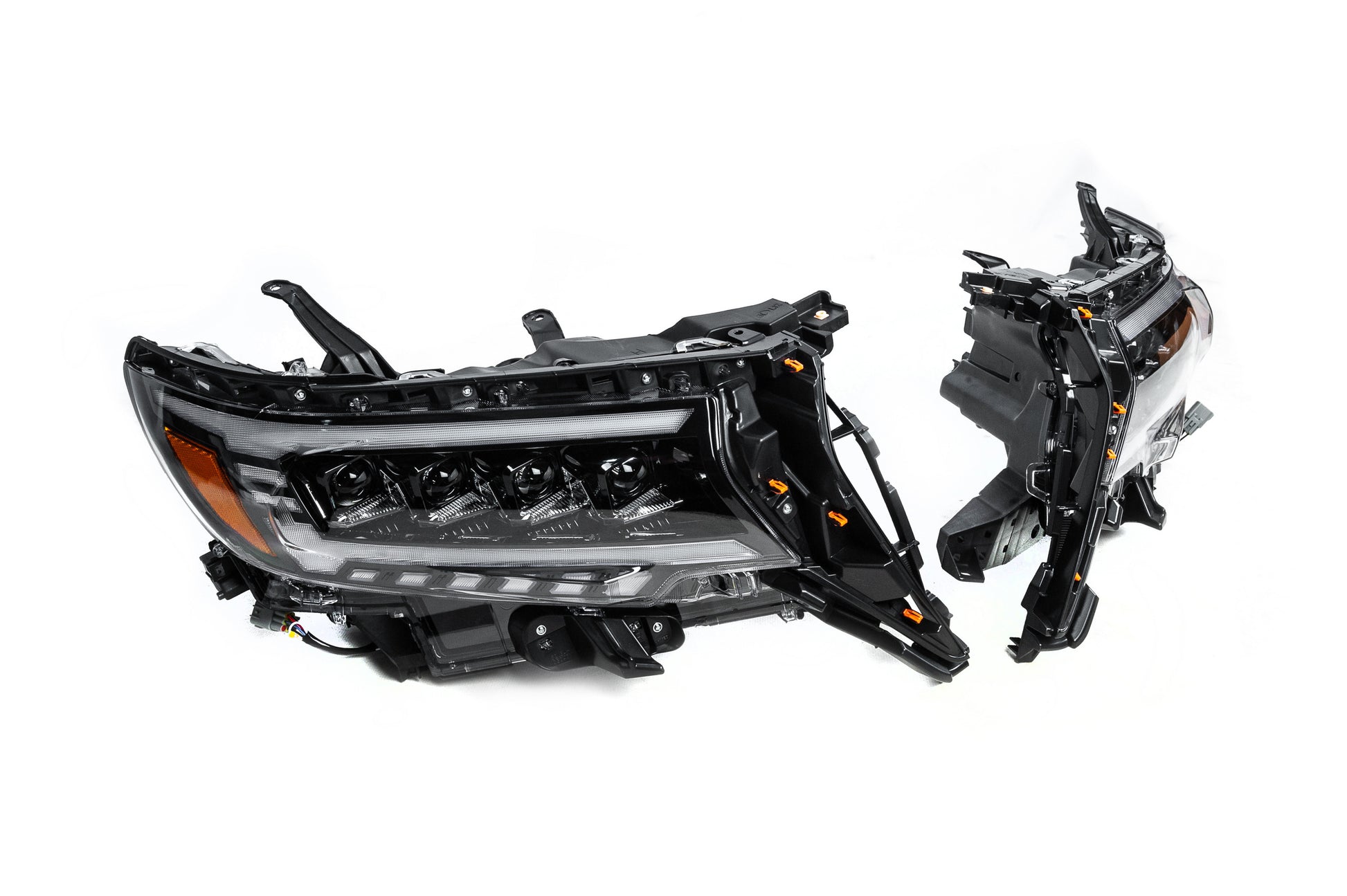 Front optics Lexus-design 4-LED V2 (2017+, 2 pcs) for Toyota Land Cruiser Prado 150 - image 4