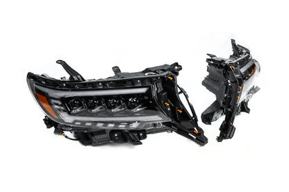 Front optics Lexus-design 4-LED V2 (2017+, 2 pcs) for Toyota Land Cruiser Prado 150 - image 4