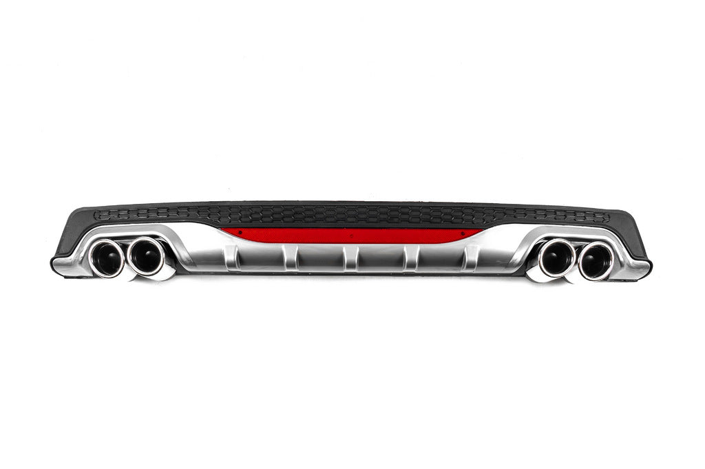 Universal Rear Diffuser DPT AMG Style V-2 (ABS) (Grey+Black Gloss) - image 1