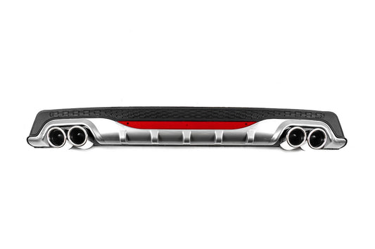 Universal Rear Diffuser DPT AMG Style V-2 (ABS) (Grey+Black Gloss) - image 1
