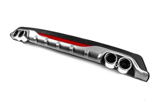 Universal Rear Diffuser DPT AMG Style V-2 (ABS) (Grey+Black Gloss) - image 2
