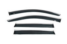 Window deflectors with chrome trim (4 pcs, HIC) for Volkswagen Touareg 2010-2018 - image 1