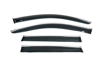 Window deflectors with chrome strip (4 pcs, HIC) for Porsche Cayenne 2010-2017 - image 4
