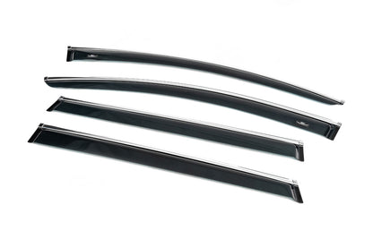 Window deflectors with chrome trim (4 pcs, HIC) for Audi Q7 2005-2015 - image 7