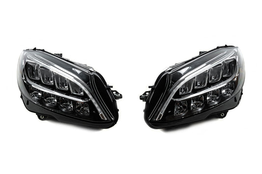 Front headlights (2 pcs, without modules, facelift) for Mercedes C-сlass W205 2014-2021 - image 2