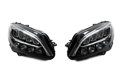 Front optics (2 pieces, restyling) for Mercedes C-class W205 2014-2021 - Reelken Auto