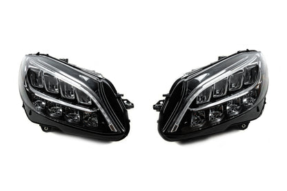 Front headlights (2 pcs, without modules, facelift) for Mercedes C-сlass W205 2014-2021 - image 1
