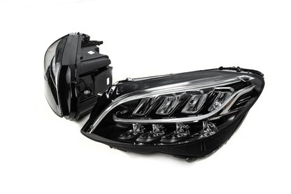 Front headlights (2 pcs, without modules, facelift) for Mercedes C-сlass W205 2014-2021 - image 2