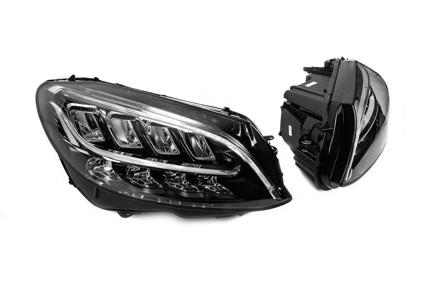Front optics (2 pieces, restyling) for Mercedes C-class W205 2014-2021 - Reelken Auto