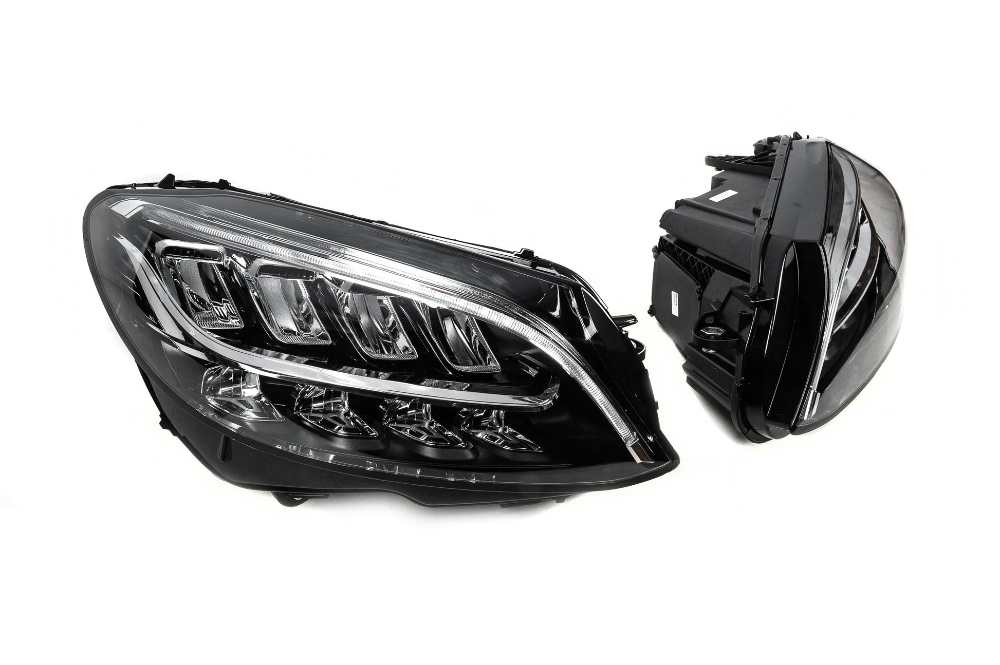 Front headlights (2 pcs, without modules, facelift) for Mercedes C-сlass W205 2014-2021 - image 8