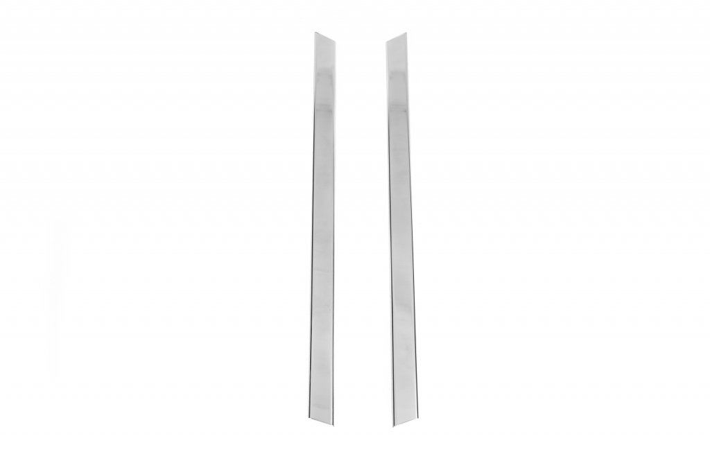 Vertical stainless steel moldings for quarter window (2 pcs.) for Ford Connect 2002-2006 - image 2