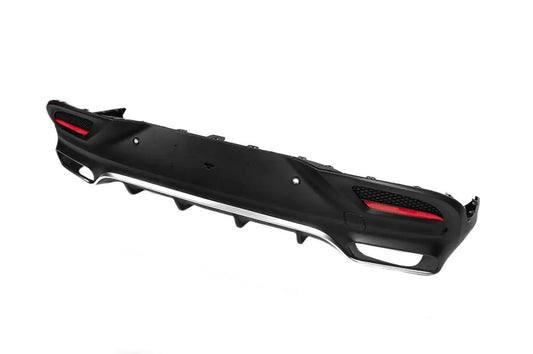 Rear diffuser with tips Silver (GLE63 design) for Mercedes GLE coupe C292 2015-2019 - image 2