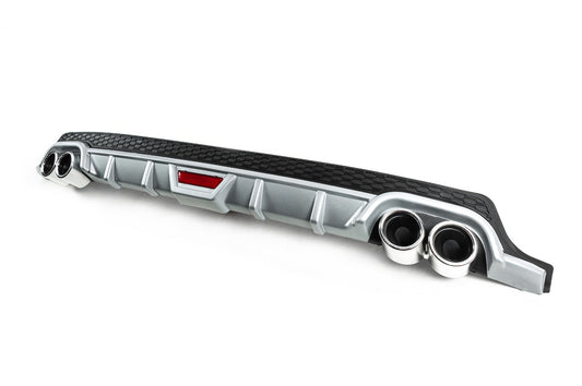 DPT V-8 Universal Rear Diffuser (ABS) (Grey+Gloss Black) - image 1