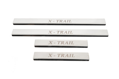 Carmos Door Sill Protectors (4 pcs, Stainless Steel) for Nissan X-trail T31 2007-2014 - image 2