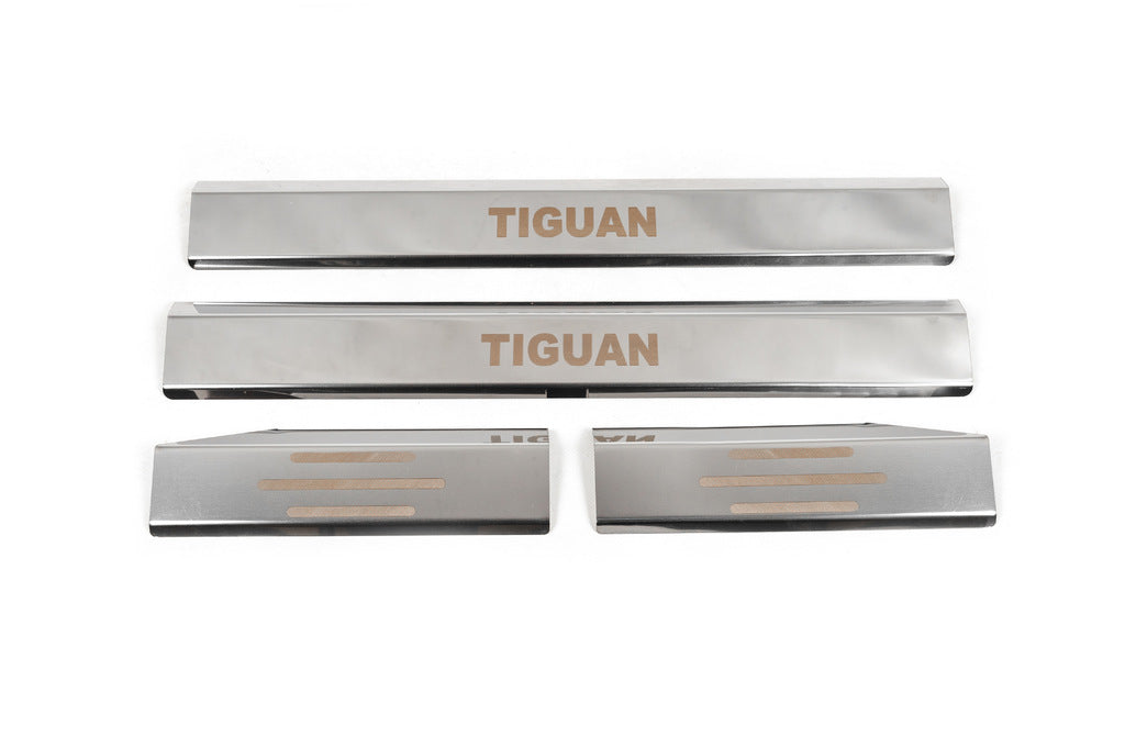 Carmos Stainless Steel Door Sill Covers (4 pcs) for Volkswagen Tiguan 2007-2016 - image 2