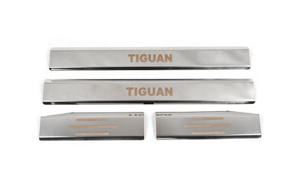 Carmos Stainless Steel Door Sill Covers (4 pcs) for Volkswagen Tiguan 2007-2016 - image 2