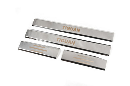 Carmos Stainless Steel Door Sill Covers (4 pcs) for Volkswagen Tiguan 2007-2016 - image 1